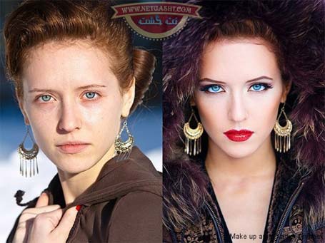 makeup، قبل و بعد از آرايش، عكس آرايشگري حرفه اي