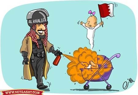 واکنش کاریکاتوریست‌ها به قتل نوزاد بحرینی 