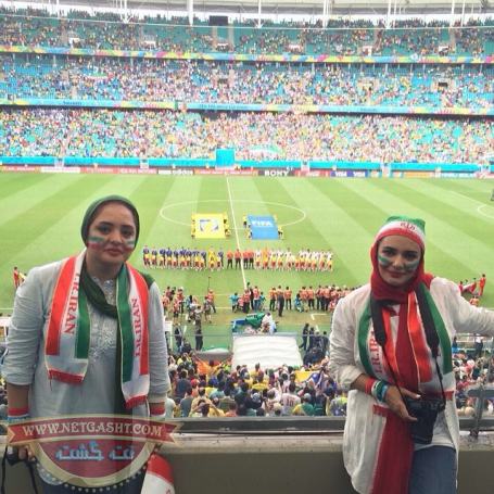 عکس های لیندا کیانی و نرگس محمدی در جام جهانی برزیل