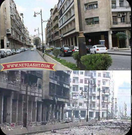 عکس های دردناکی از کشور سوریه از قبل و بعد از جنگ داخلی و حملات تروریست ها