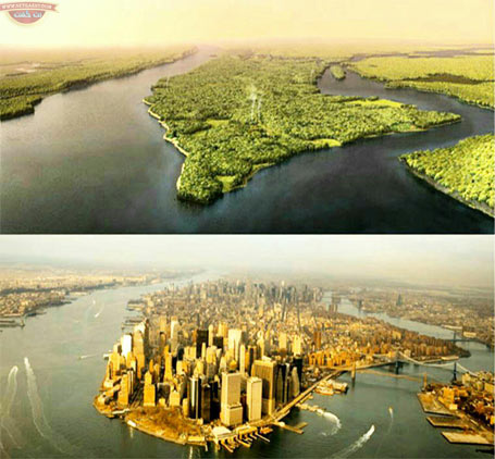 عکس جالبی  از شهر نیویورک قبل و بعد از ساخت این شهر
